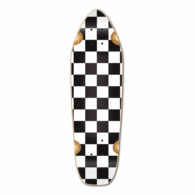 Punked Mini Cruiser Deck – Checker White Deck
