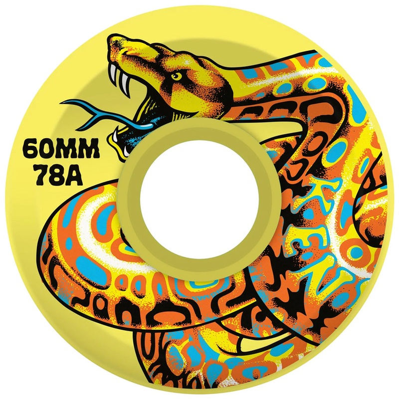 Santa Cruz Slime Balls Jeff Kendall Snake OG 78a Wheels Yellow 60mm