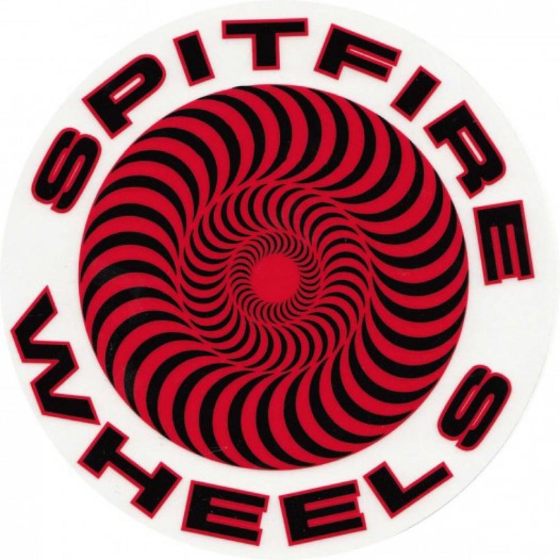 Spitfire Large Swirl Sticker – Red