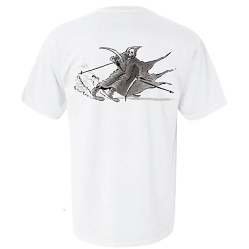 Swim Skateboard Co. Reaper T Shirt White Medium
