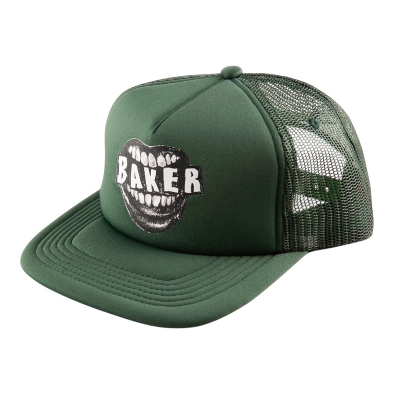 Baker Yeller Trucker Hat Dark Green OS
