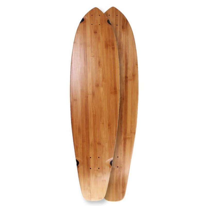 Blank Bamboo 40″ X 9.75″ Kicktail Longboard Deck Deck