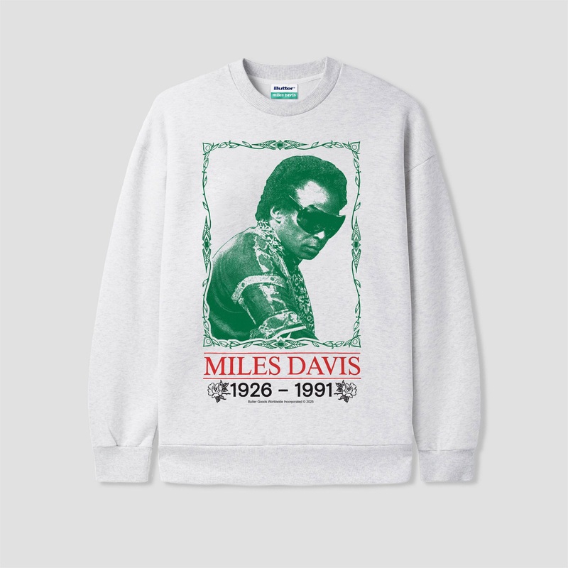 Butter Goods x Miles Davis Thanks Crew Ash Small