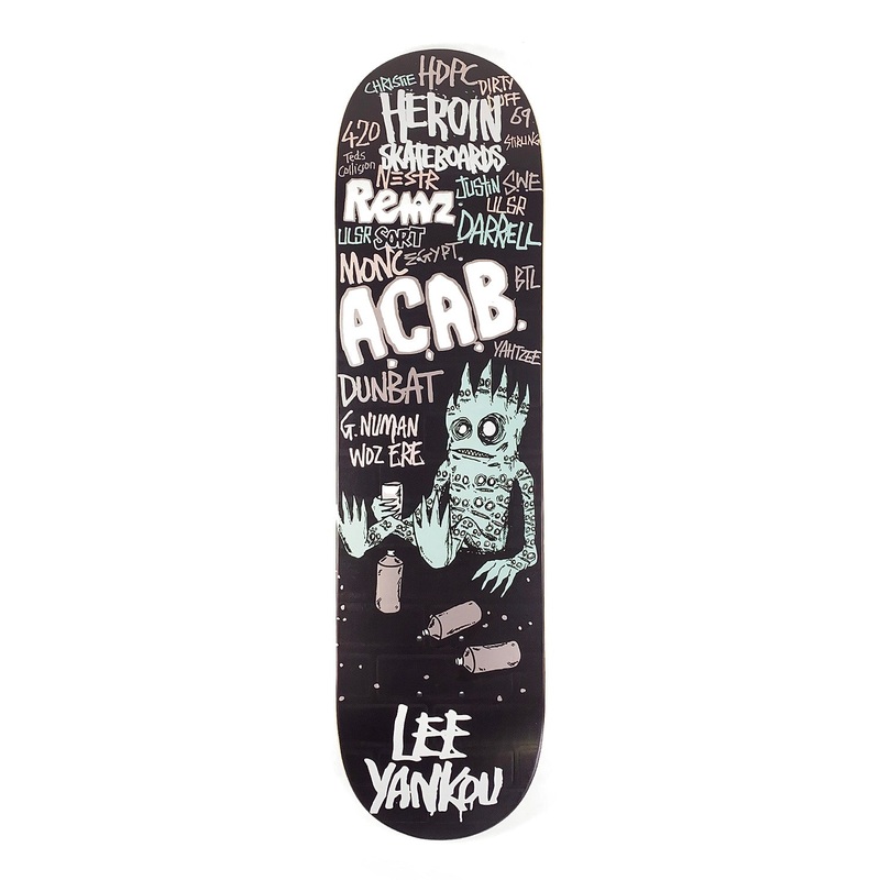 Heroin Skateboards – 8.25″ – Lee Yankou Imp Deck – Black