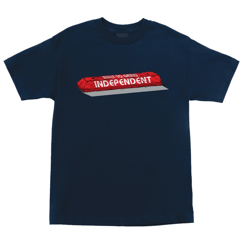 Independent BTG Curb Front Short Sleeve Heavyweight T-Shirt Small Navy