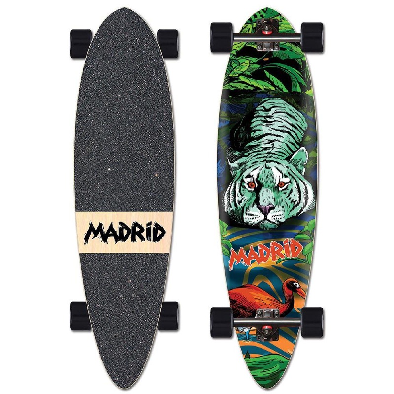 Madrid 36″ Tiger Blunt Nose Longboard Complete