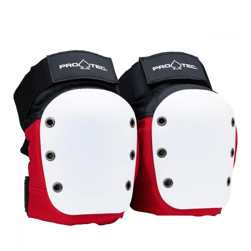 Pro-Tec Street Knee Open Back Pads Red/White/Black Adult Adult S