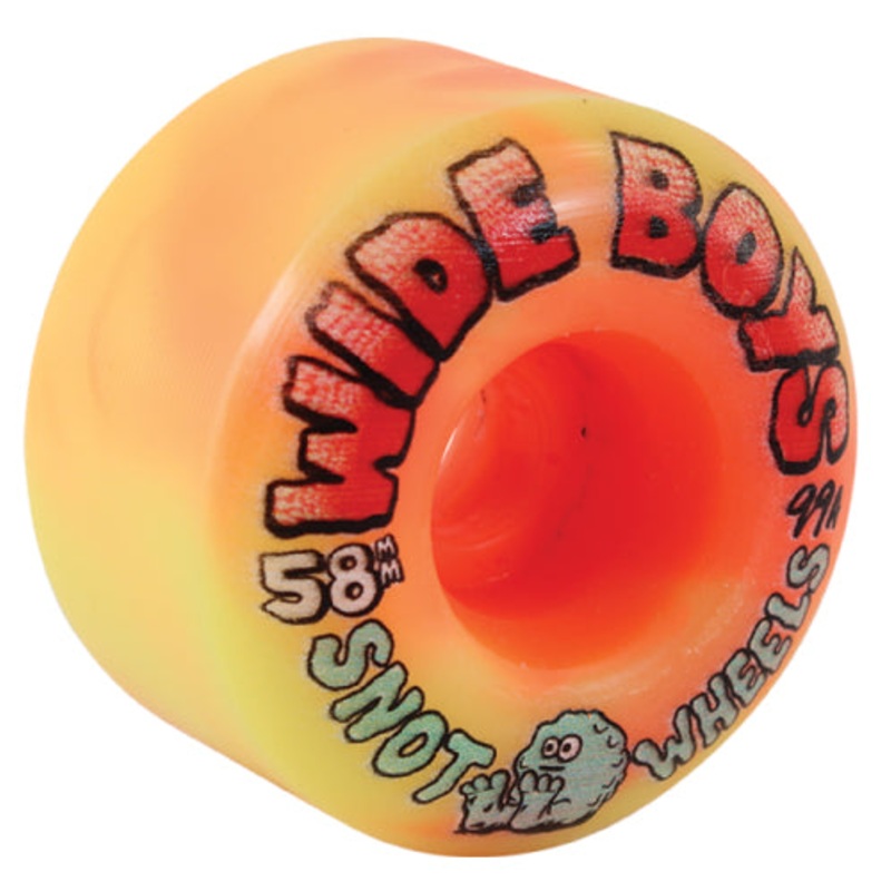 Snot Wide Boys Wheels Yellow/Orange Swirl 58MM 99A 58mm