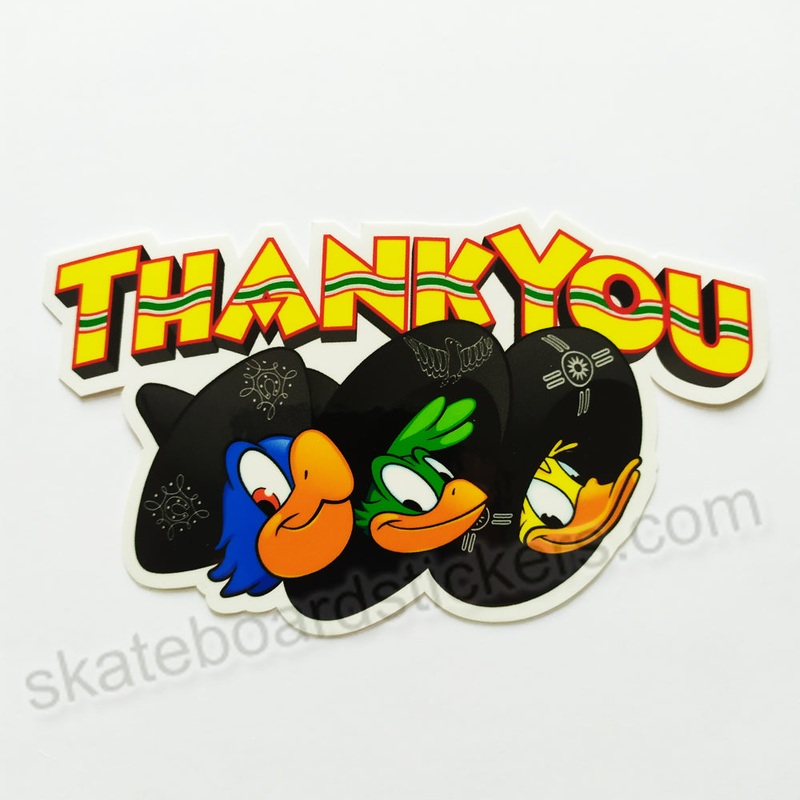 Thank You Skateboard Sticker – Mi Amigos 12.5cm