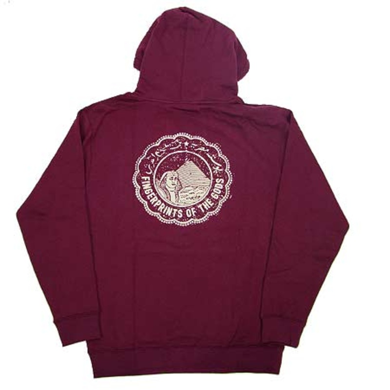 Theories Fingerprints Pullover Hooded Sweatshirt Maroon Medium