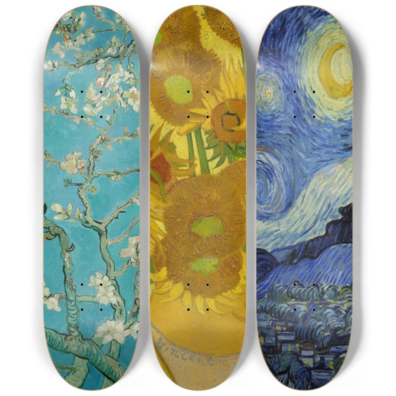 Van Gogh Almond Sunflower Starry Night Wall Art No wall hangers