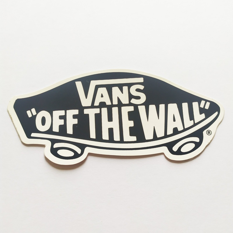 Vans Shoes “Off The Wall ” Skateboard Sticker – Black