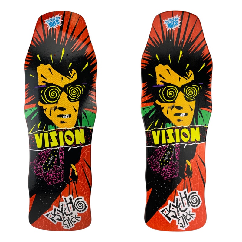 Vision Psycho Stick Dipped Crackle “Double Take” Gripped 10″ Skateboard Deck