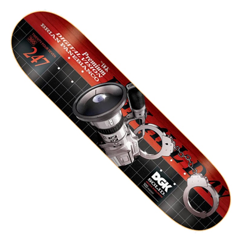 DGK Brian Panebianco Premium Vision Street Soldier Deck Black/ Red 8.25 x 31.8 WB:14.25
