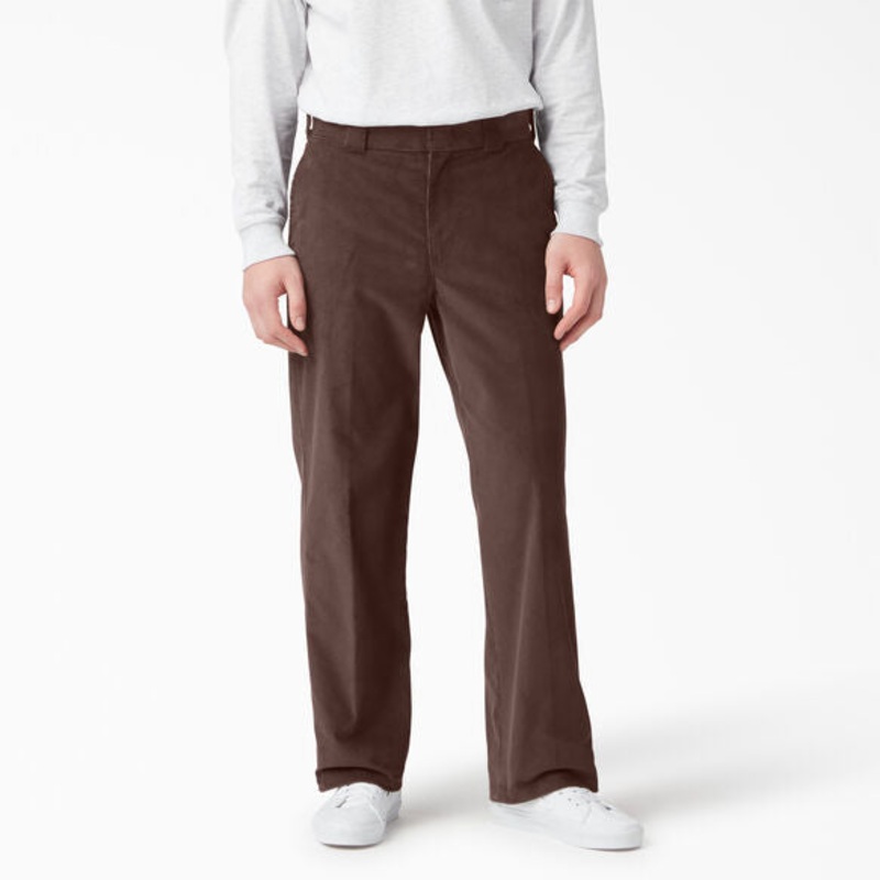 Dickies Flat Front Corduroy Pants Chocolate Brown 30×32 Brown