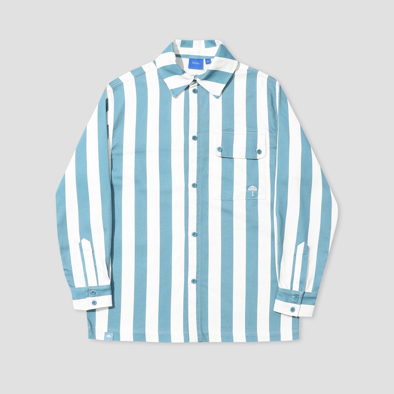 Helas Liner Longsleeve Shirt White/Blue X-Small