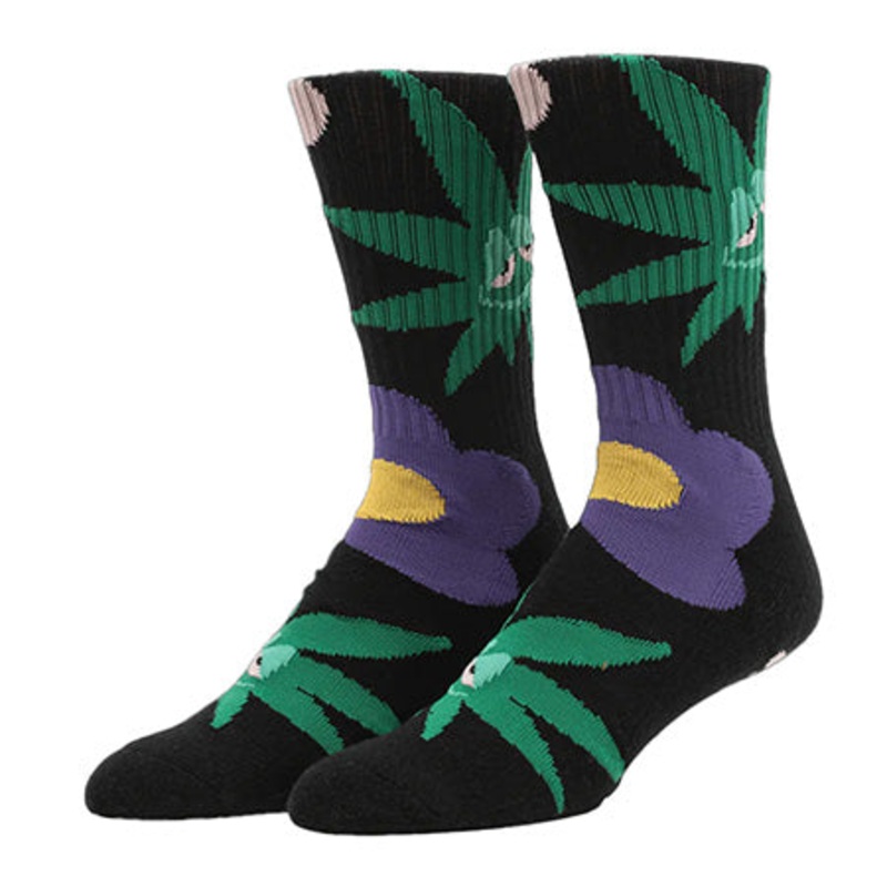 HUF Allergies Crew Socks Black One size fits all