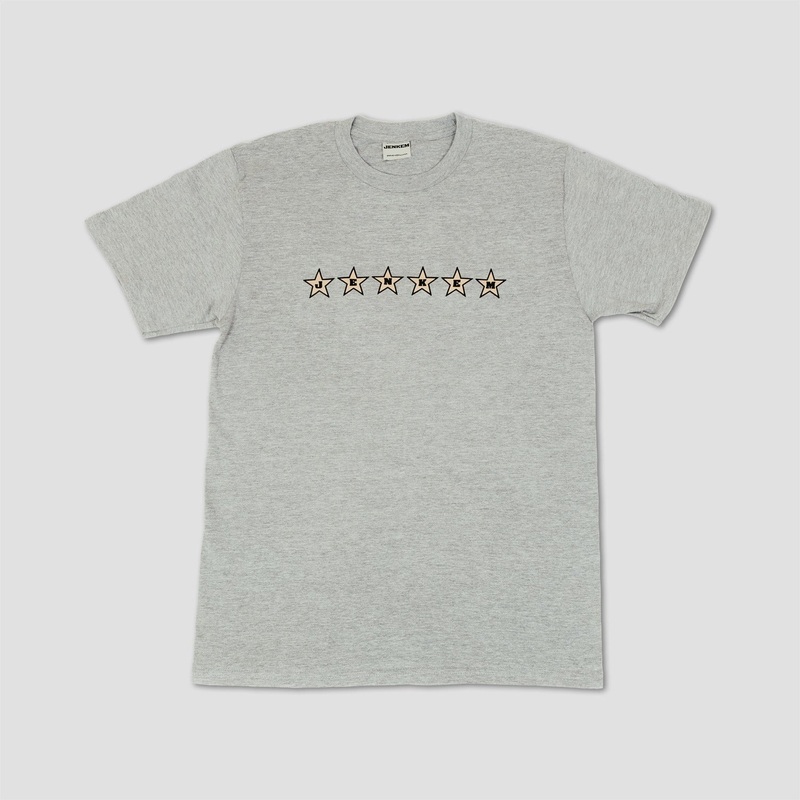 Jenkem 6 Star T-Shirt Heather Grey Small