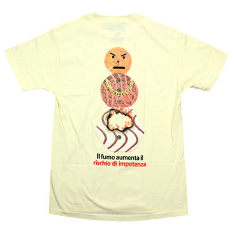 Quartersnacks Smokers Warning T Shirt Natural Small