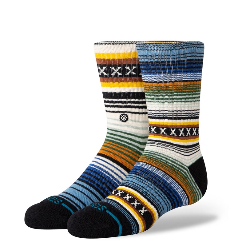 Stance Curren Kids Crew Socks Black Large