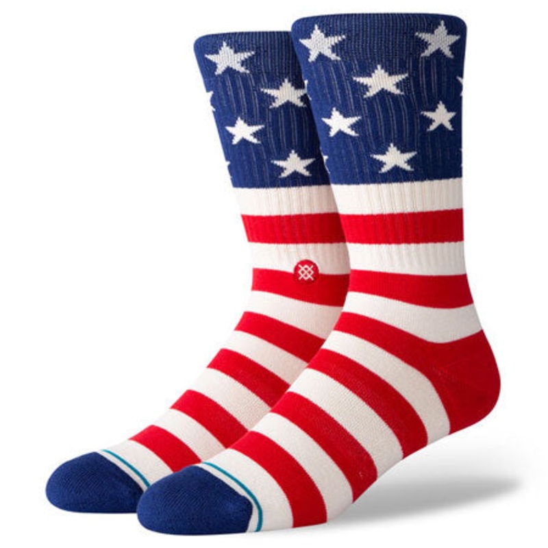 Stance Fourth St Crew Socks Red Large