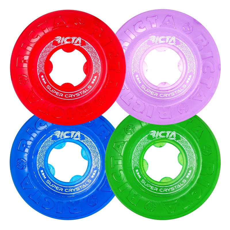 Super Crystals Clear Multi Color 95a Skateboard Wheel 53mm