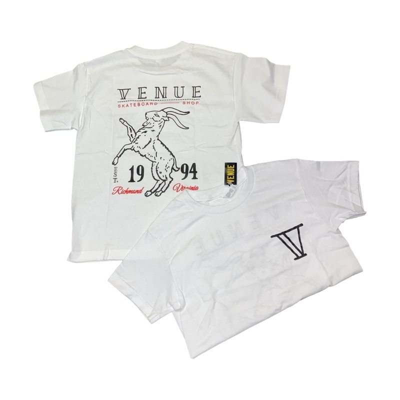 Venue Goat T-Shirt Youth – White YL