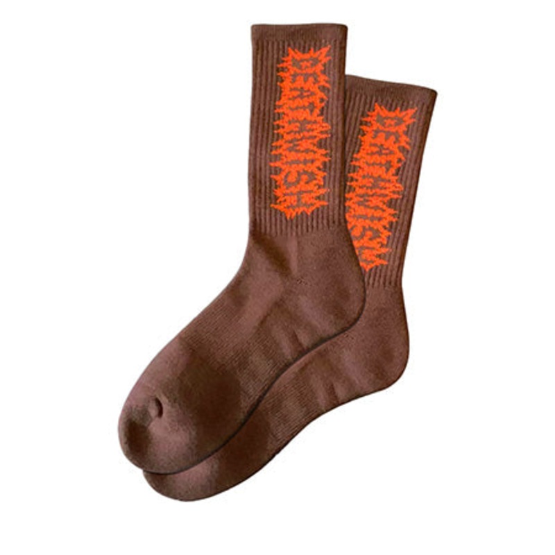 Deathwish Stomp Crew Socks Brown One size fits all