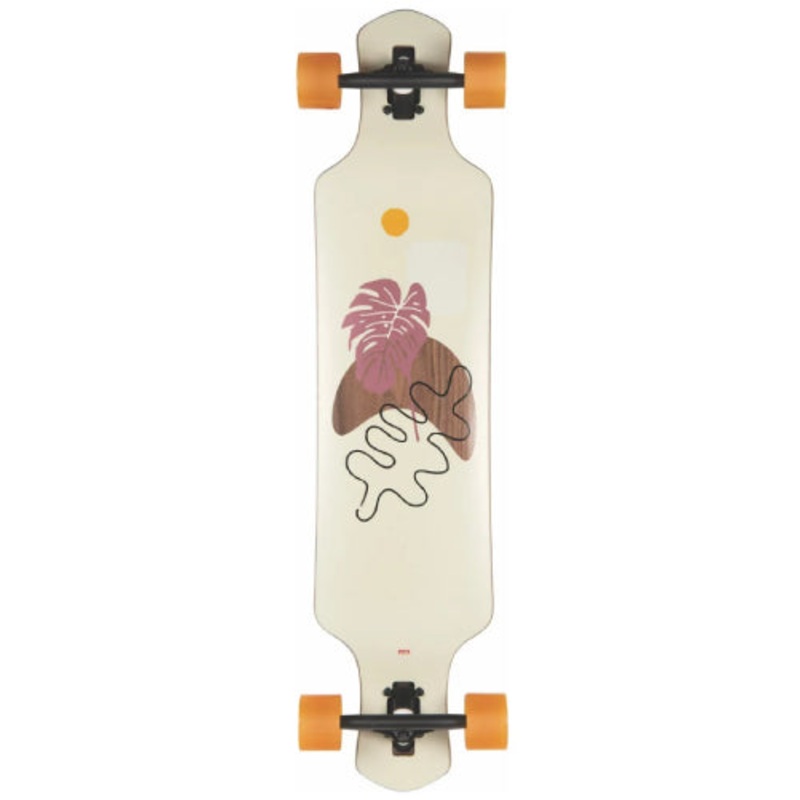 Globe Geminon Rock Cut Away Longboard Complete Walnut/Monstera 40″ 40.0″