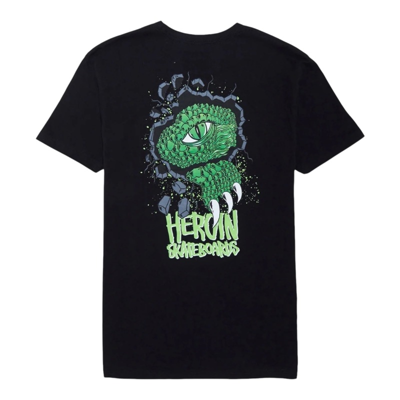HEROIN SWAMP GATOR T SHIRT BLACK S