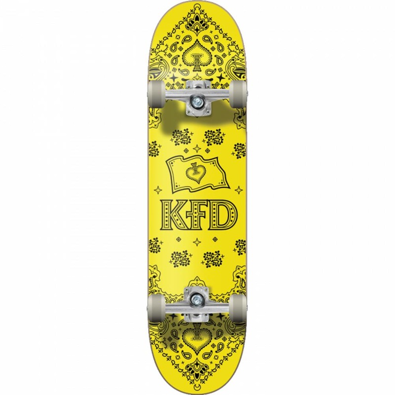 KFD Bandana 7.75″ Yellow Skateboard