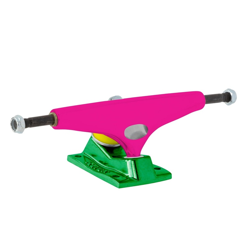 Krux Trucks “The Raver” Pink/Green 8″ Truck