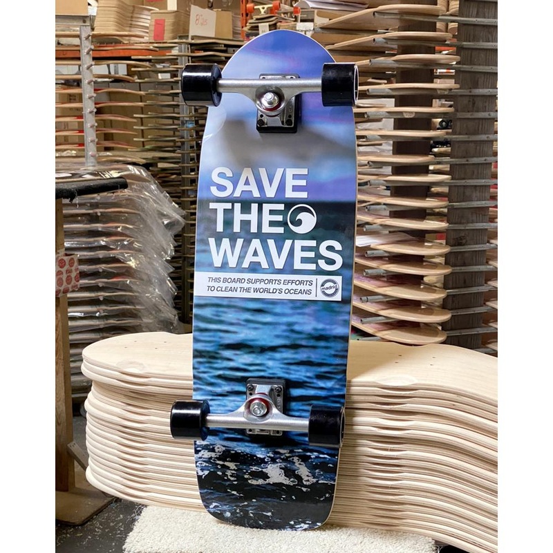 Madrid Marty Save The Waves 29.25″ Old School Longboard Deck Only