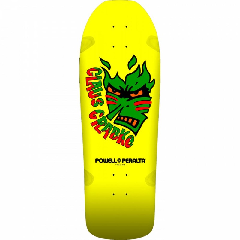 Powell Peralta Grabke Reissue 30.5″ Yellow Skateboard Cruiser Deck