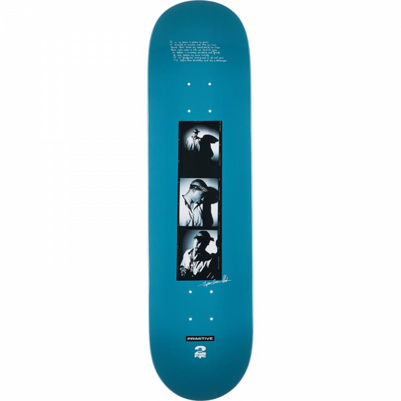 Primitive Shadows 8.12″ Teal Skateboard Deck