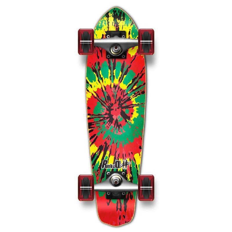 Punked Micro Cruiser Complete – Tiedye Rasta Complete