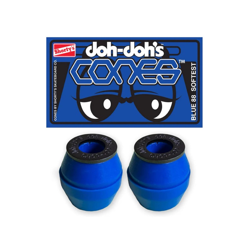 Shorty’s Doh-Dohs Skateboard Bushings Blue 88a Cones Duro 88a