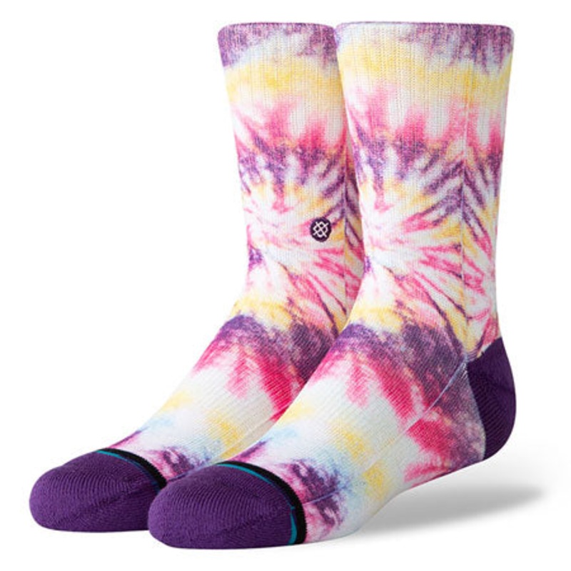 Stance Twisted Crew Kids Socks Purple Large