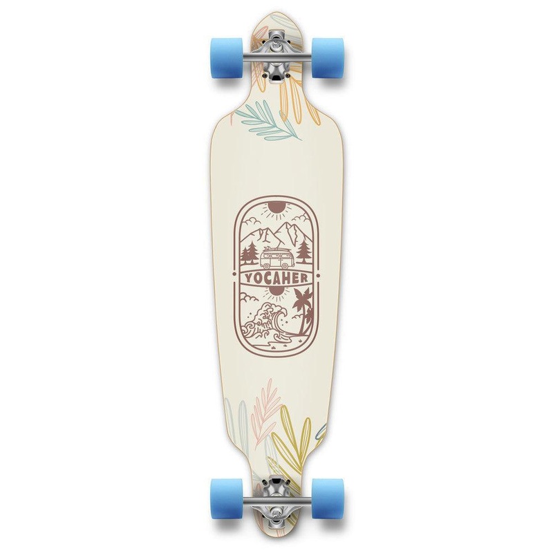 Yocaher Adventure Colored 41″ Drop Through Longboard Complete