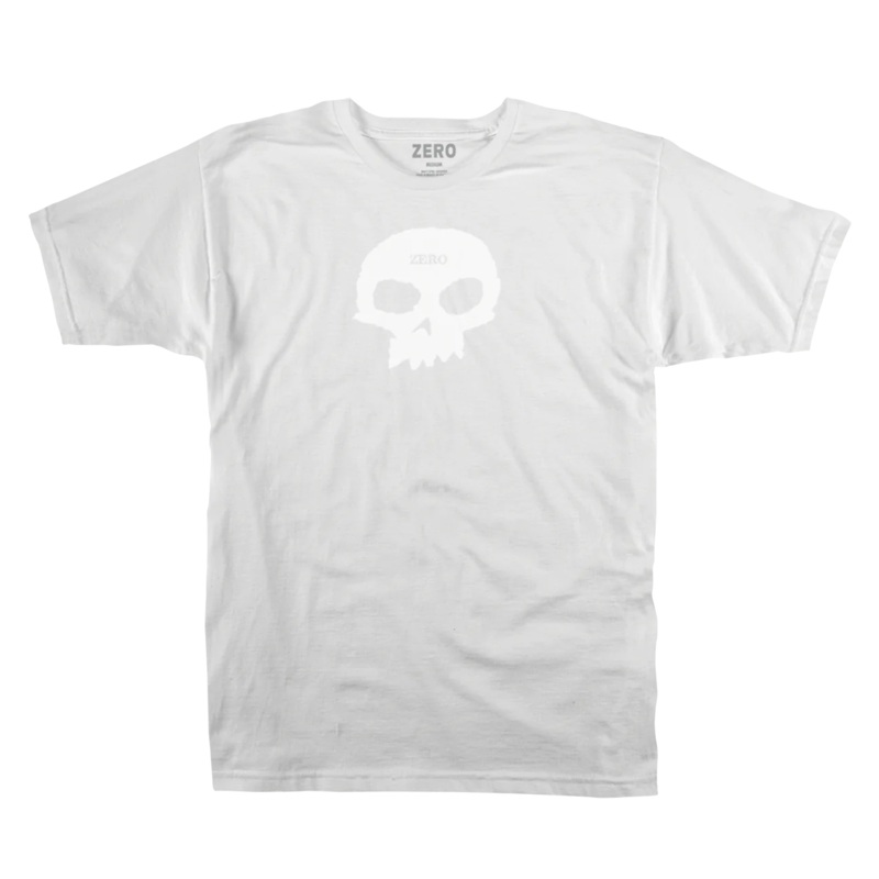 ZERO SINGLE SKULL T SHIRT WHITE/WHITE S