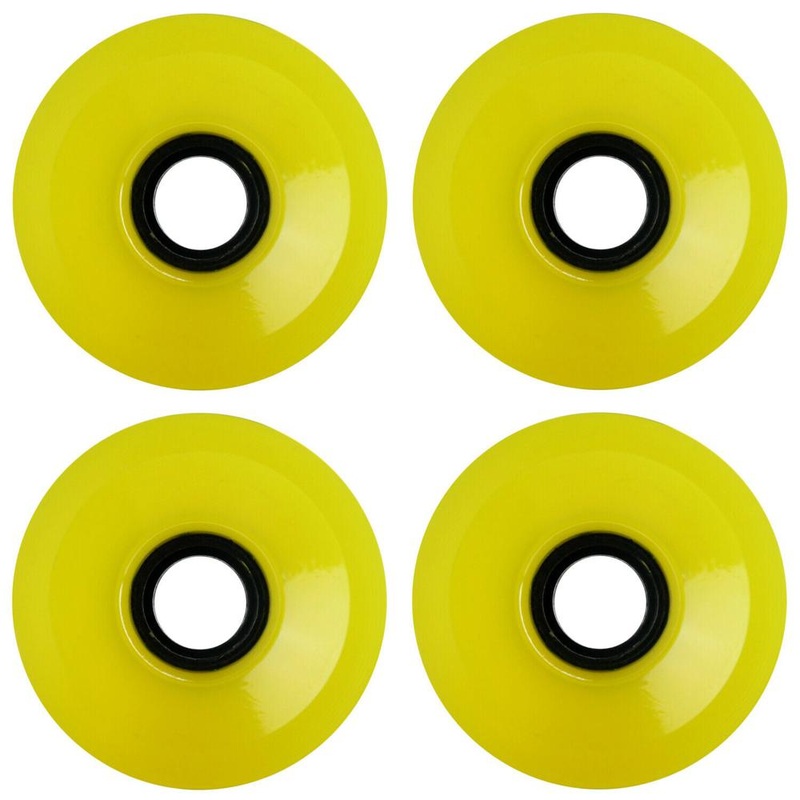 70mm Wheels for Longboard 78a Durometer – Neon Yellow Yellow-Neon