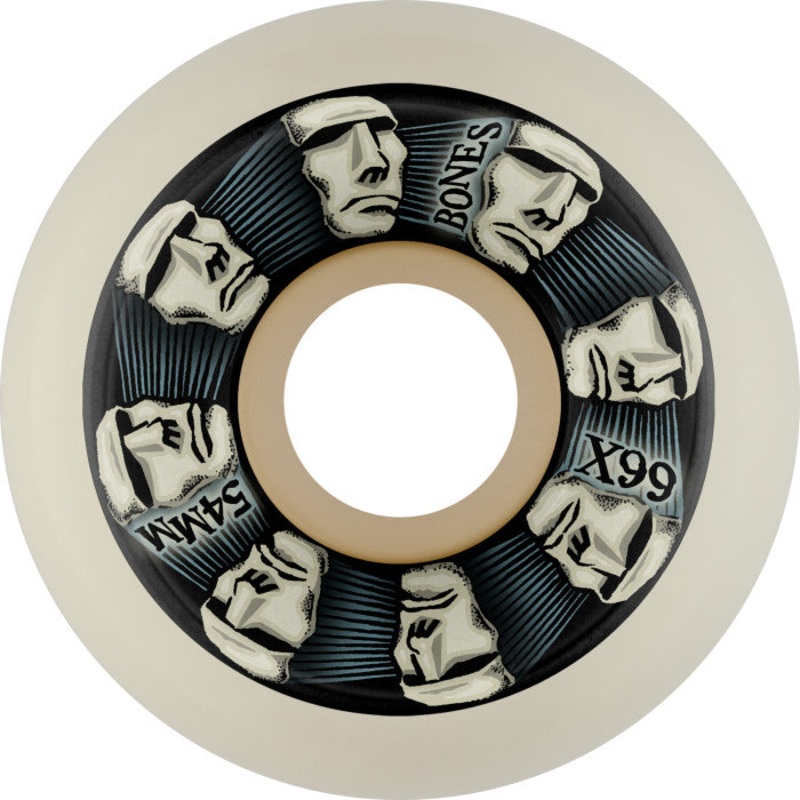 Bones 99a X Formula Head Rush Skateboard Wheels 52mm White