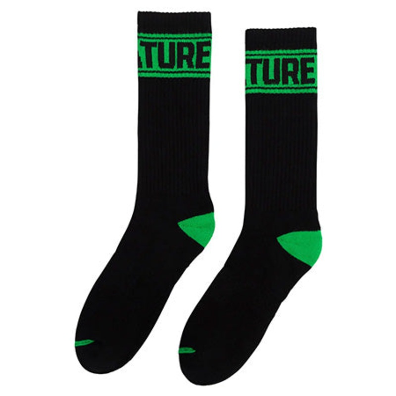 Creature Skateboards Crete-Ture DIY Crew Socks Black 9-11