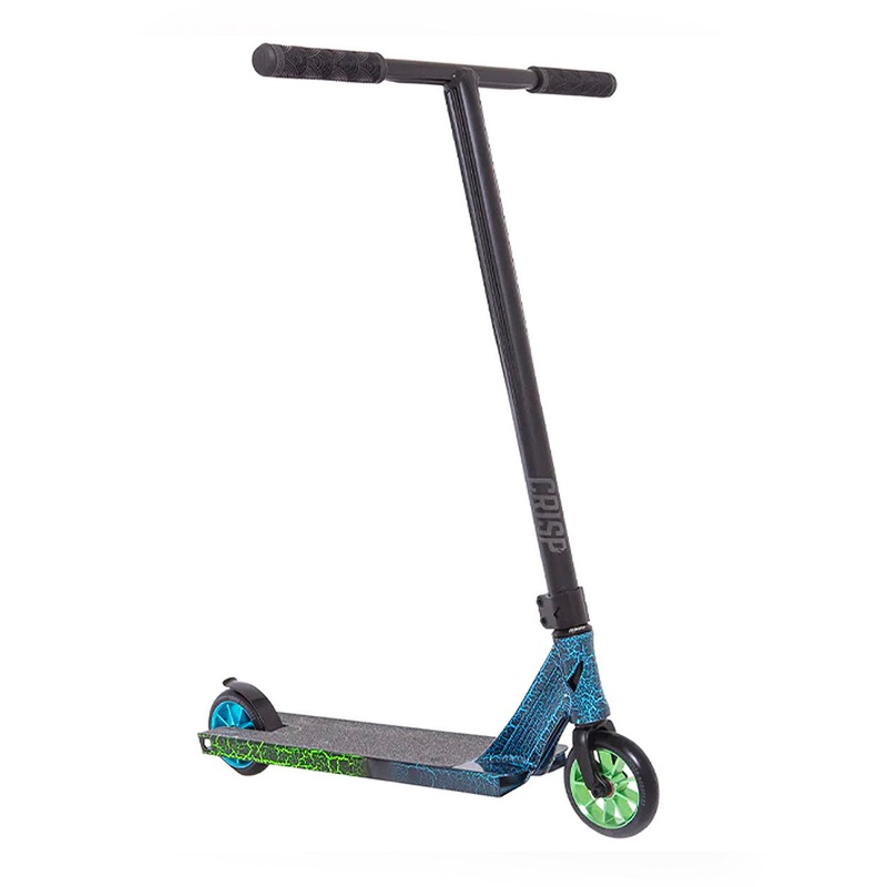 Crisp Scooters Ultima 5.0″ Complete Scooter – Blue & Green Cracking / Black