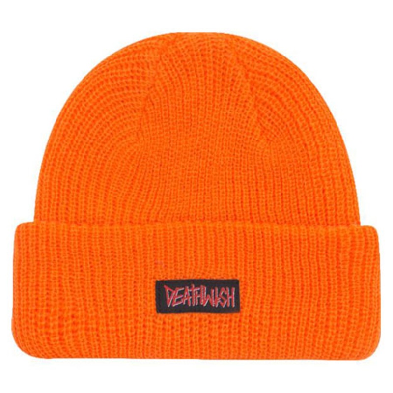 Deathwish Deathspray Cuff Beanie Orange One size fits all