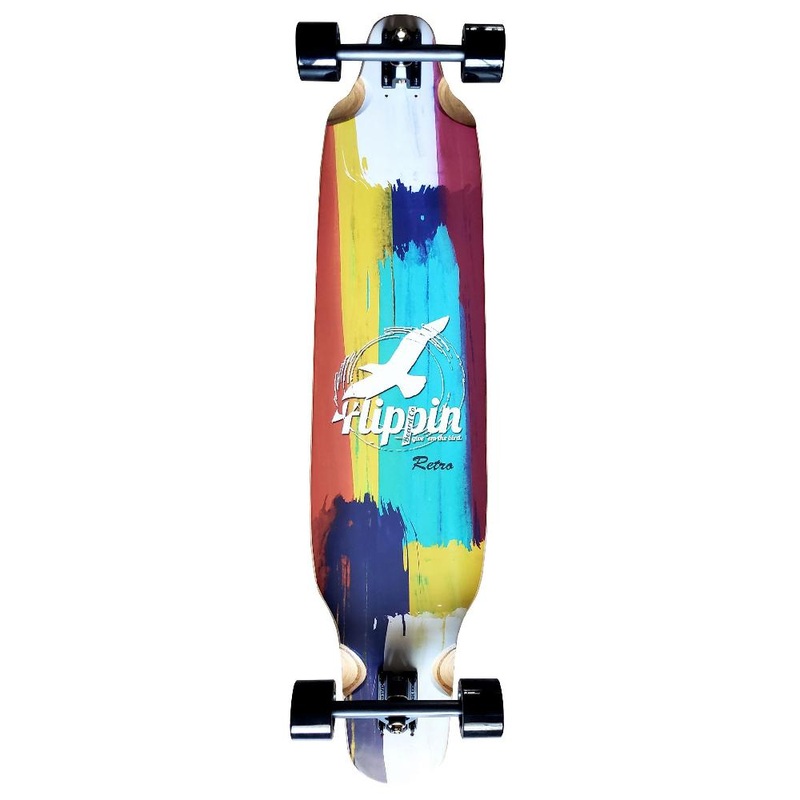 Flippin Retro Freeride Cruiser Longboard Skateboard Complete