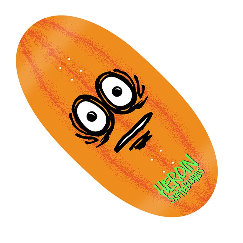Heroin Skateboards Eggzilla 3 Deck Orange 14.25 x 30.625 WB:14.125