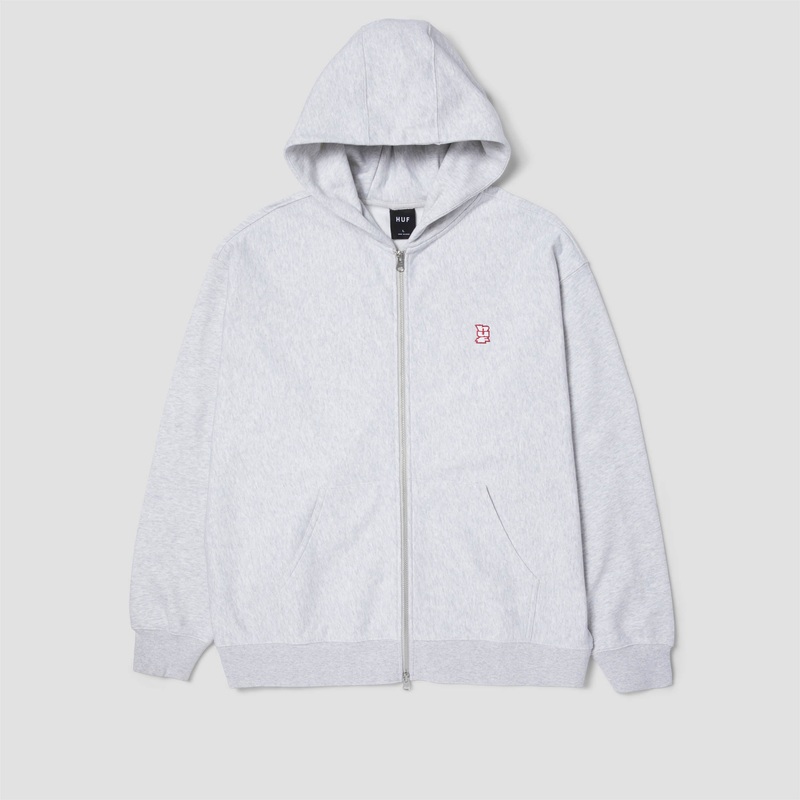 HUF Megablast Full Zip French Terry Hood Ash Heather Small