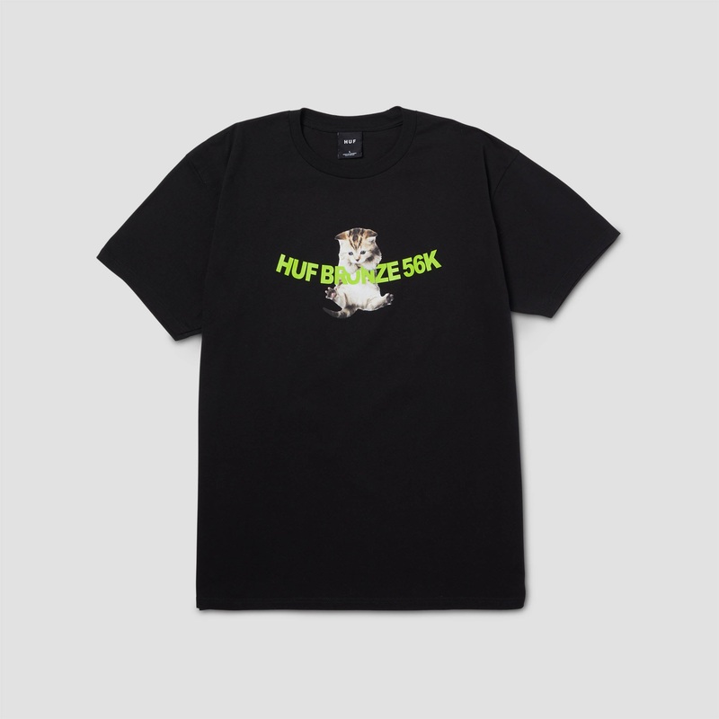 HUF X Bronze Hang In There Shortsleeve T-Shirt Black Small