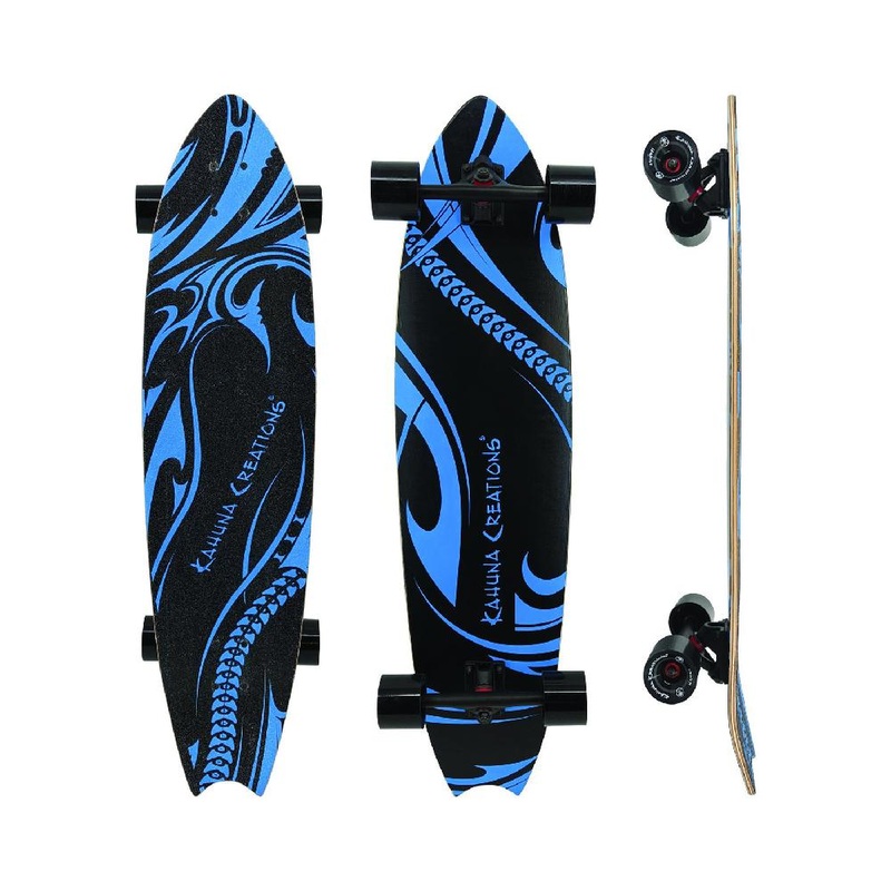 Kahuna Creations Haka Moko 39″ Kicktail Longboard Complete